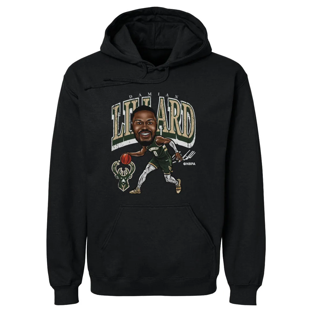 Damian Lillard Milwaukee Bucks Cartoon WHT sold by 500 Level