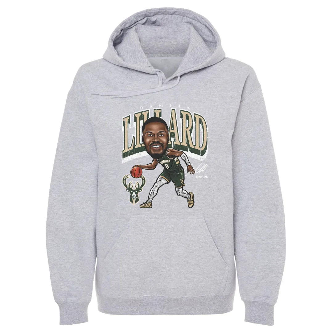 Damian Lillard Milwaukee Bucks Cartoon WHT sold by 500 Level product image thumbnail 2
