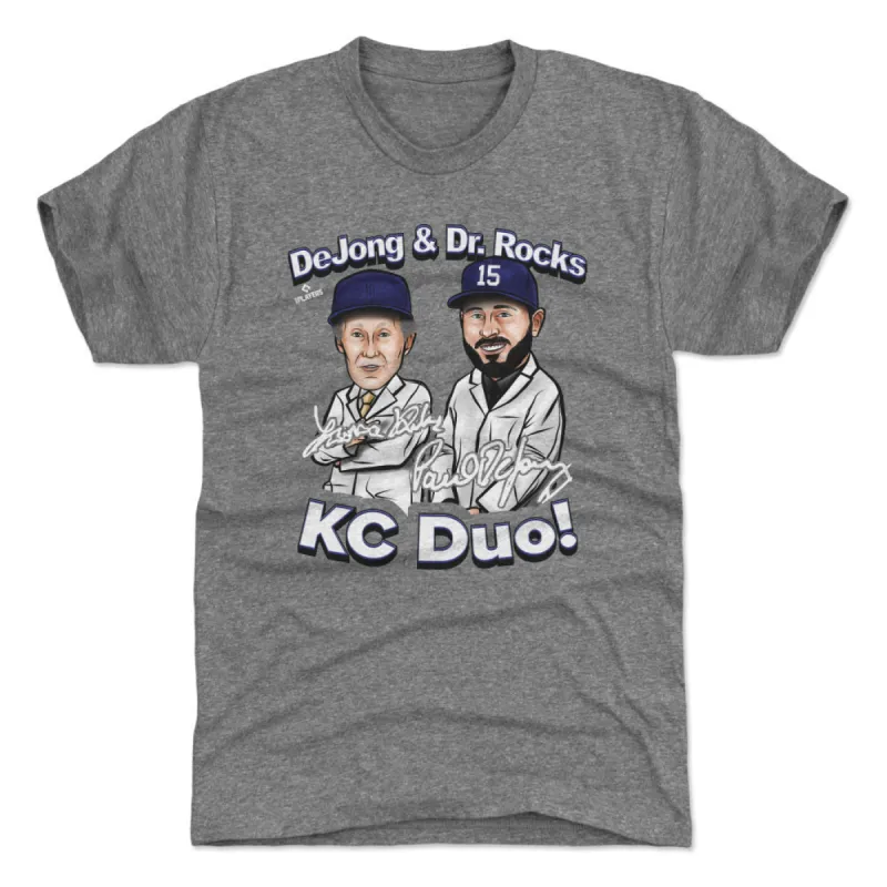 Paul DeJong & Dr. Rocks Kansas City Cartoon WHT sold by 500 Level