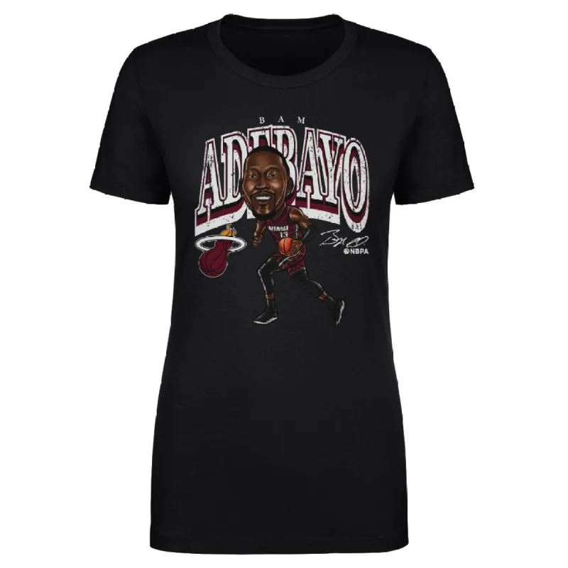 Bam Adebayo Miami Heat Cartoon WHT sold by 500 Level