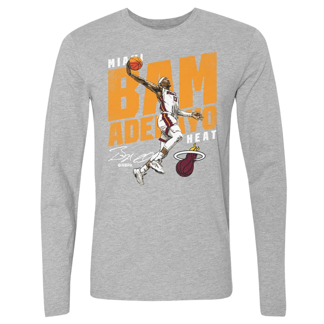 Bam Adebayo Miami Heat Slant WHT sold by 500 Level
