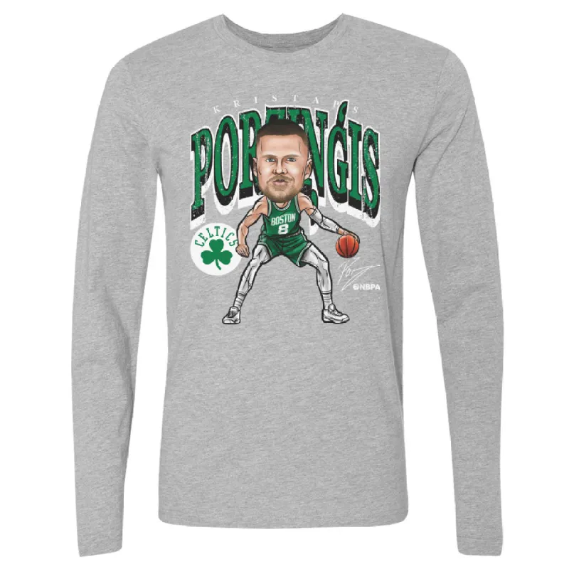 Kristaps Porzingis Boston Celtics Cartoon WHT sold by 500 Level