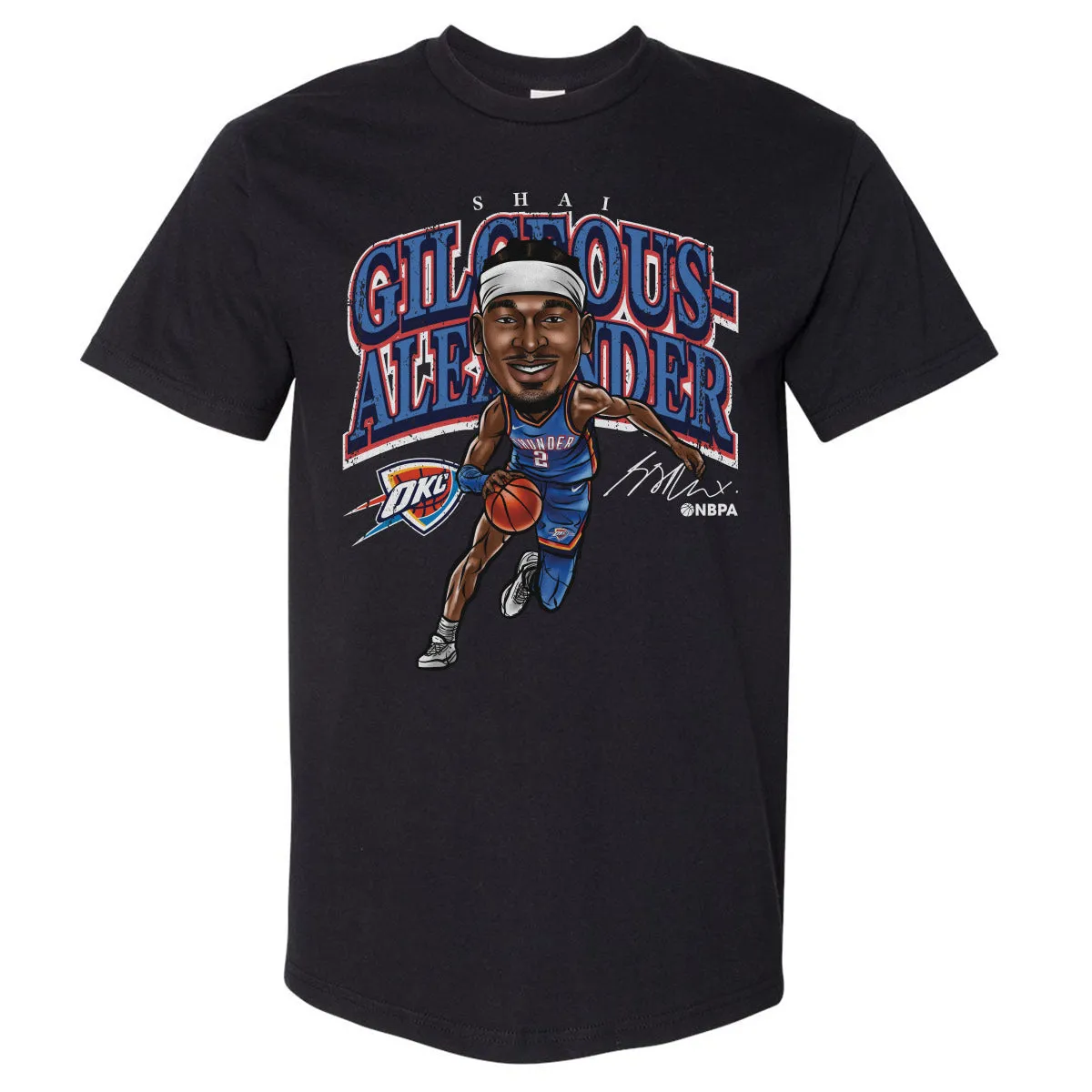 Shai Gilgeous-Alexander Oklahoma City Thunder Cartoon WHT sold by 500 Level