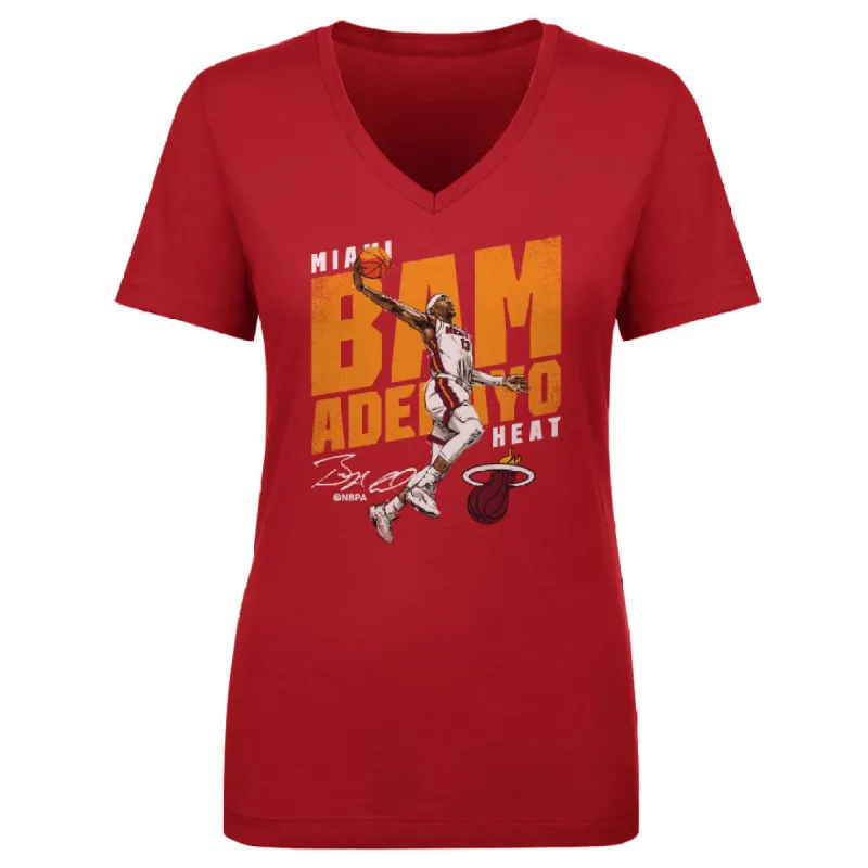 Bam Adebayo Miami Heat Slant WHT sold by 500 Level