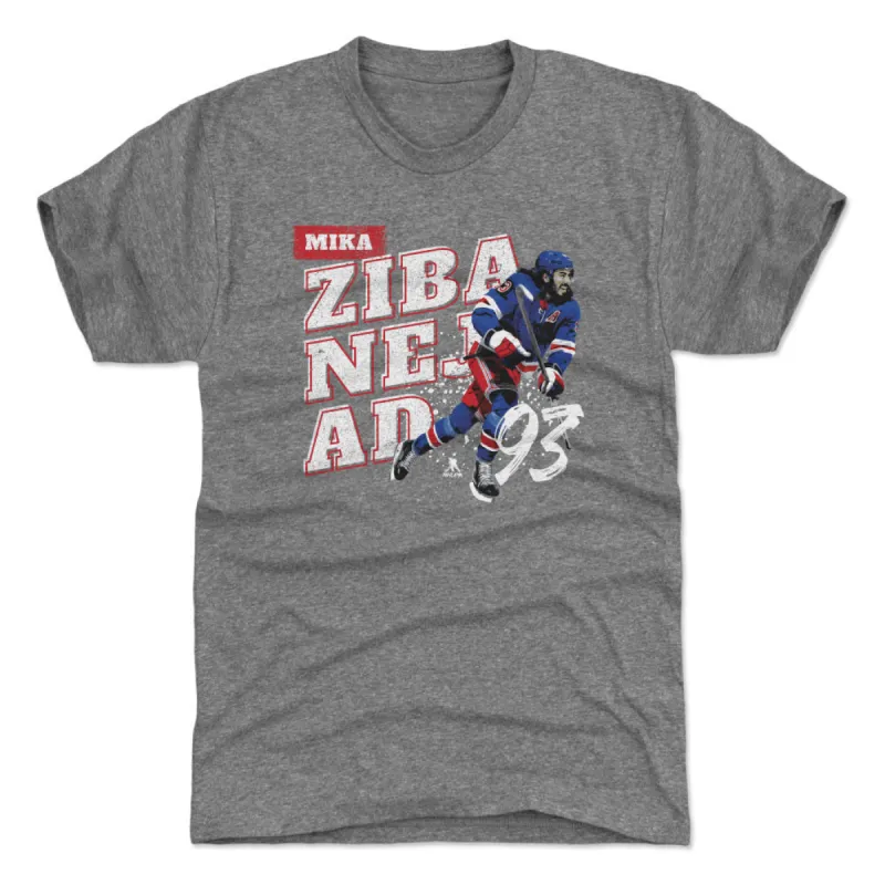 Mika Zibanejad New York R Player Name WHT sold by 500 Level