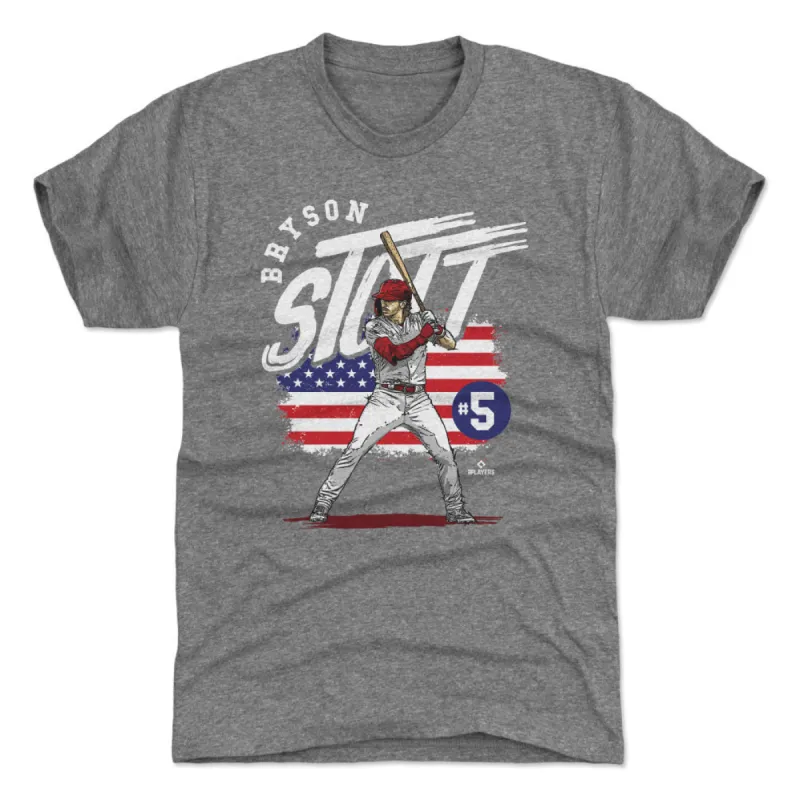 Bryson Stott Philadelphia American Flag WHT sold by 500 Level