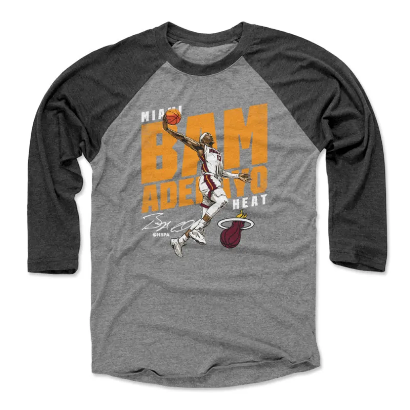 Bam Adebayo Miami Heat Slant WHT sold by 500 Level
