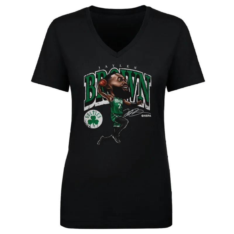 Jaylen Brown Boston Celtics Cartoon WHT sold by 500 Level