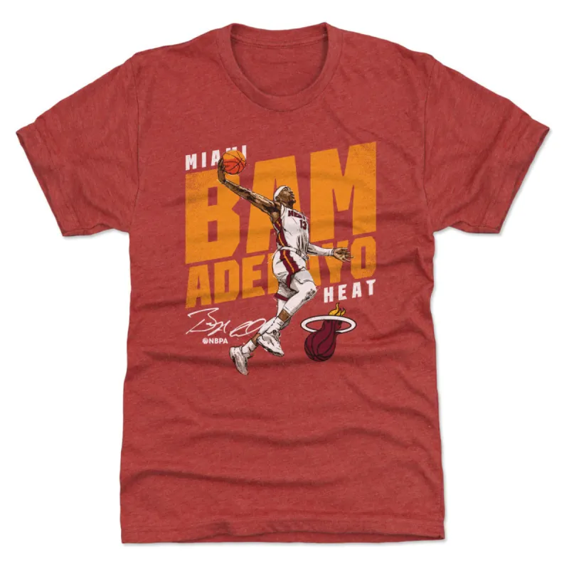 Bam Adebayo Miami Heat Slant WHT sold by 500 Level