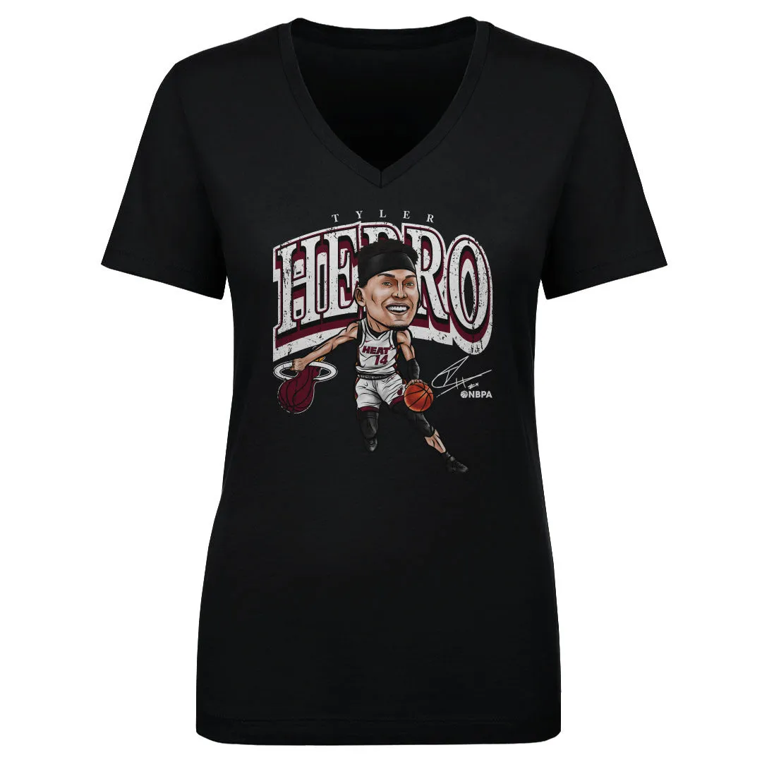 Tyler Herro Miami Heat Cartoon WHT sold by 500 Level