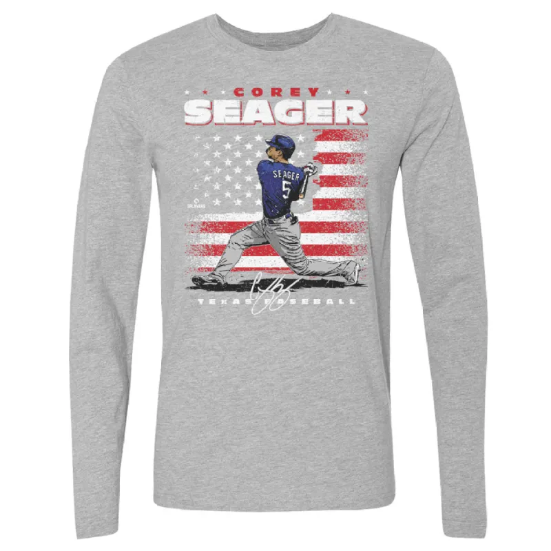 Corey Seager Texas American Flag WHT sold by 500 Level
