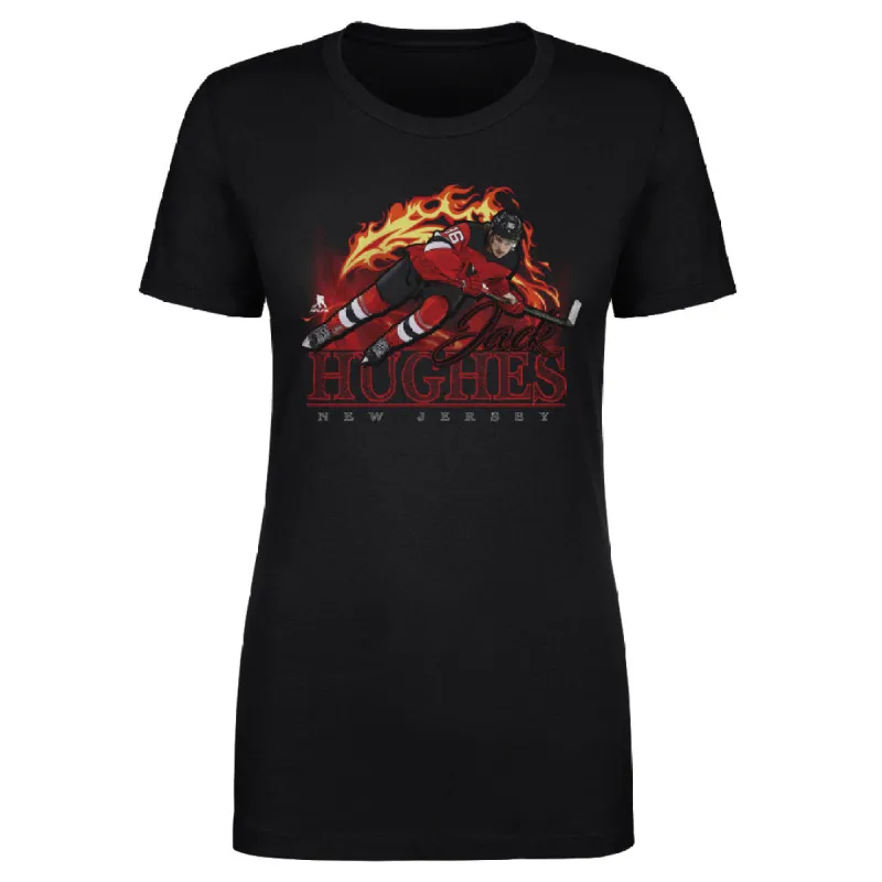 Jack Hughes New Jersey Flame WHT sold by 500 Level