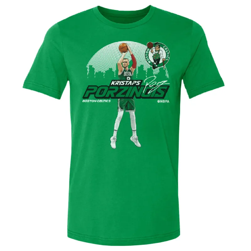 Kristaps Porzingis Boston Celtics Skyline WHT sold by 500 Level