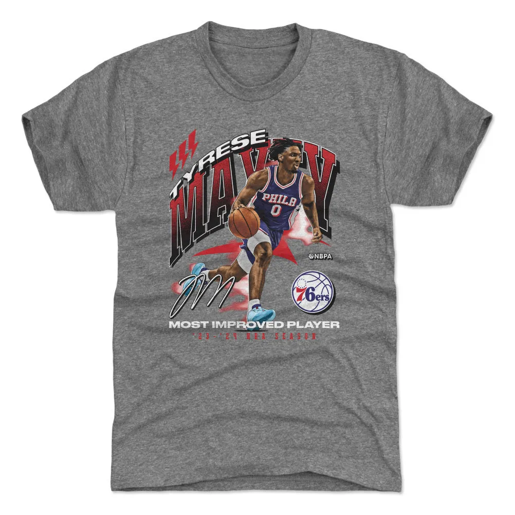 Tyrese Maxey Philadelphia 76ers 2024 NBA Most Improved Award WHT sold by 500 Level product image thumbnail 2