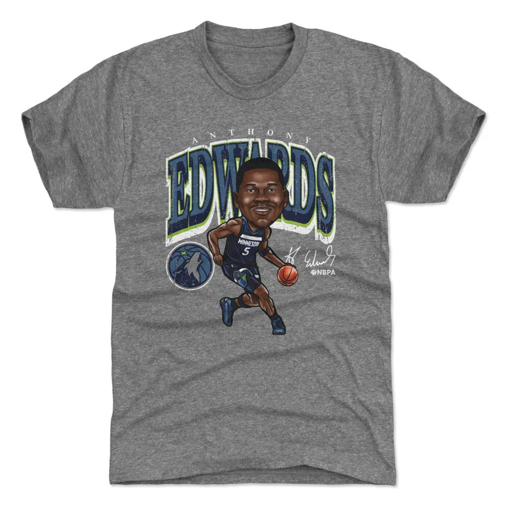 Anthony Edwards Minnesota Timberwolves Cartoon WHT sold by 500 Level product image thumbnail 2