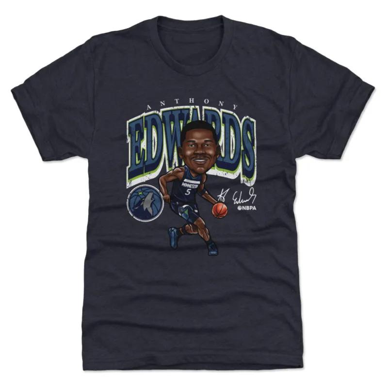 Anthony Edwards Minnesota Timberwolves Cartoon WHT sold by 500 Level