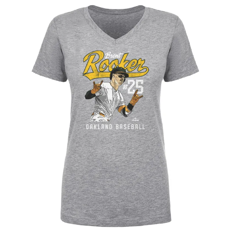 Brent Rooker Oakland Player Name WHT sold by 500 Level