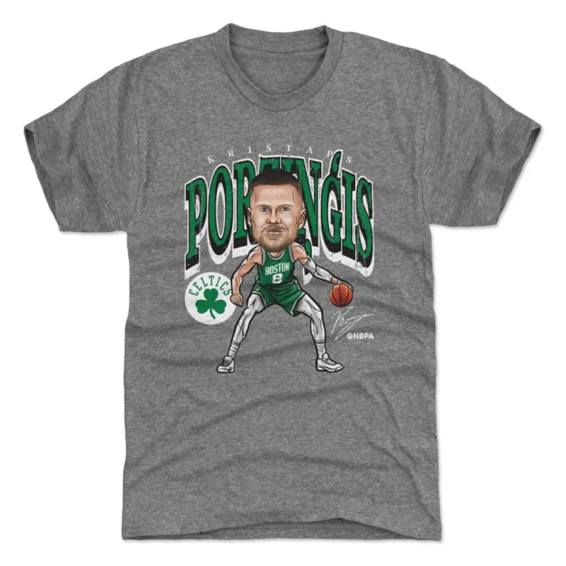 Kristaps Porzingis Boston Celtics Cartoon WHT sold by 500 Level
