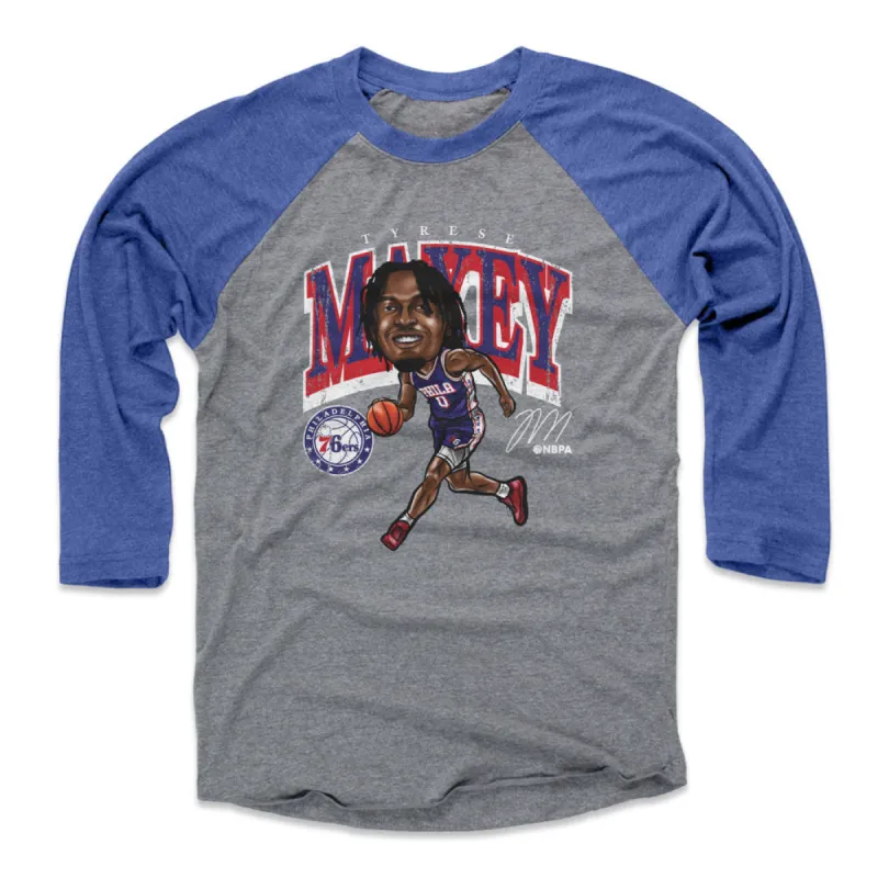 Tyrese Maxey Philadelphia 76ers Cartoon WHT sold by 500 Level