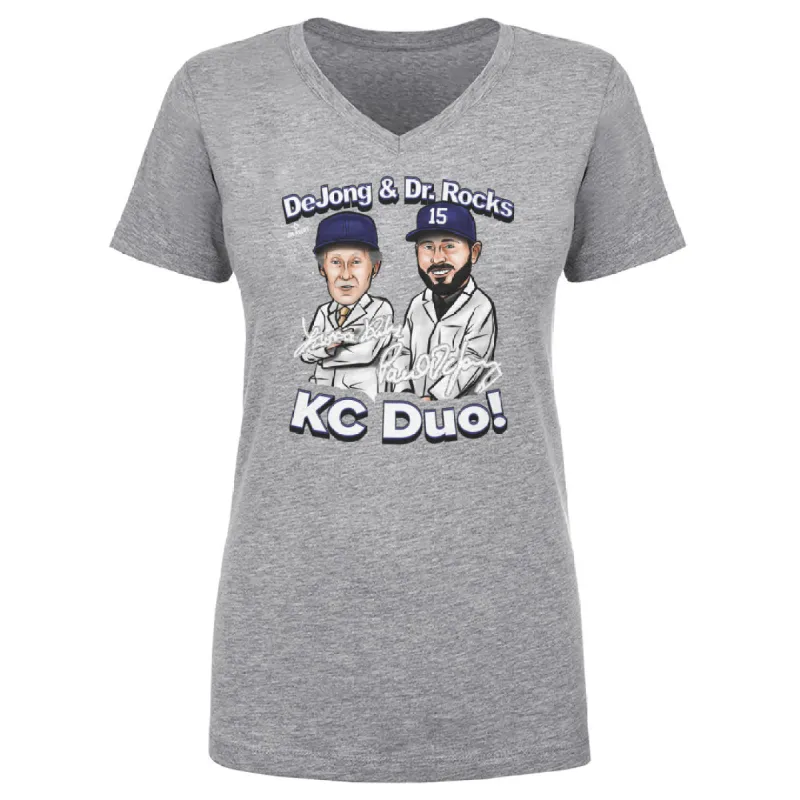 Paul DeJong & Dr. Rocks Kansas City Cartoon WHT sold by 500 Level