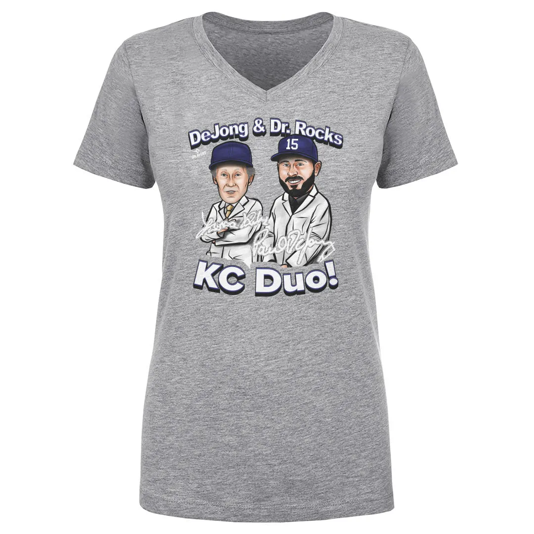 Paul DeJong & Dr. Rocks Kansas City Cartoon WHT sold by 500 Level