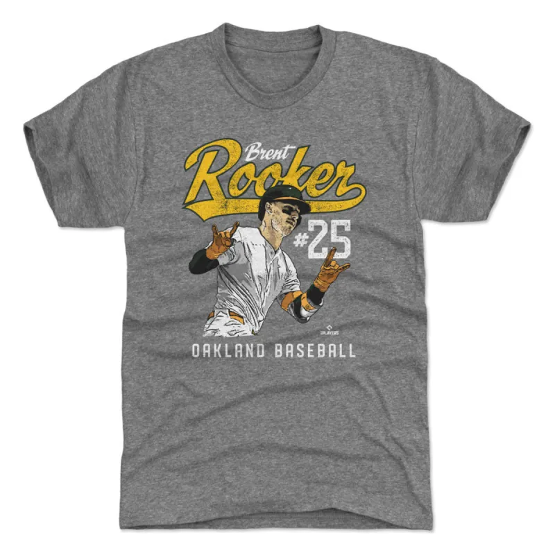 Brent Rooker Oakland Player Name WHT sold by 500 Level