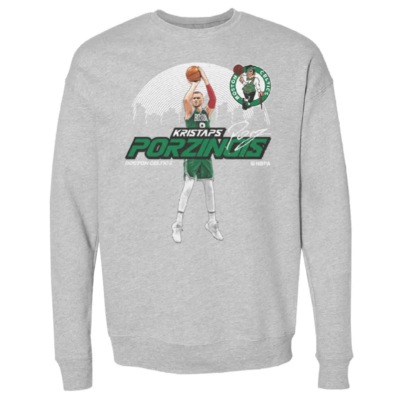 Kristaps Porzingis Boston Celtics Skyline WHT sold by 500 Level