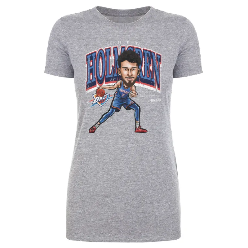 Chet Holmgren Oklahoma City Thunder Cartoon WHT sold by 500 Level