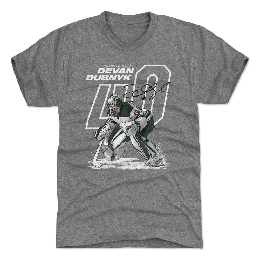 Devan Dubnyk Minnesota Offset WHT sold by 500 Level