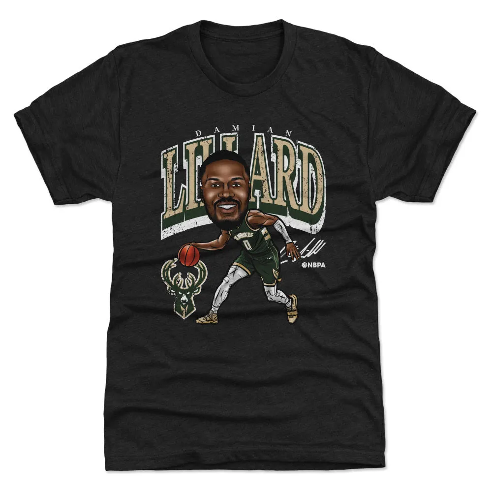 Damian Lillard Milwaukee Bucks Cartoon WHT sold by 500 Level product image thumbnail 2
