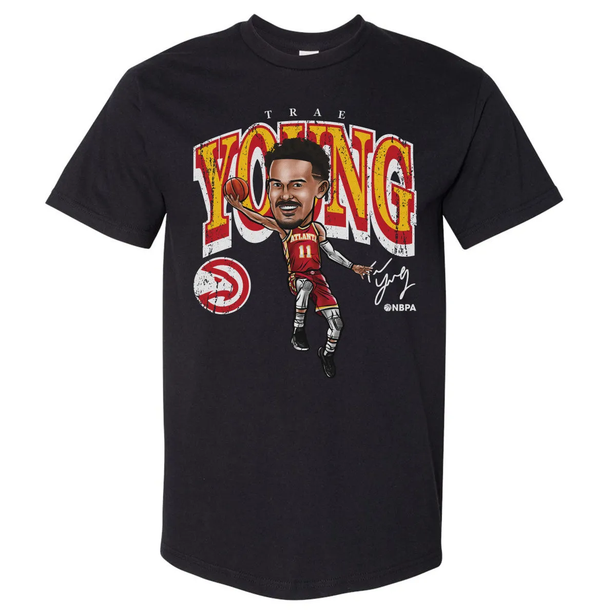 Trae Young Atlanta Hawks Cartoon WHT sold by 500 Level