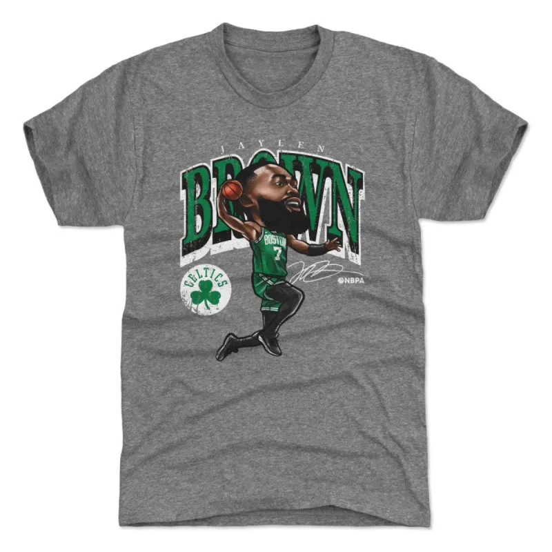 Jaylen Brown Boston Celtics Cartoon WHT sold by 500 Level