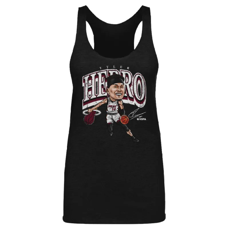 Tyler Herro Miami Heat Cartoon WHT sold by 500 Level