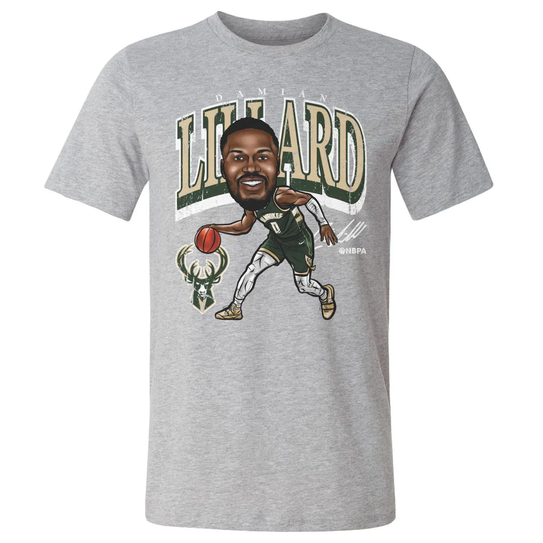 Damian Lillard Milwaukee Bucks Cartoon WHT sold by 500 Level product image thumbnail 2