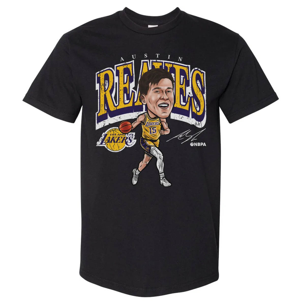 Austin Reaves Los Angeles Lakers Cartoon WHT sold by 500 Level