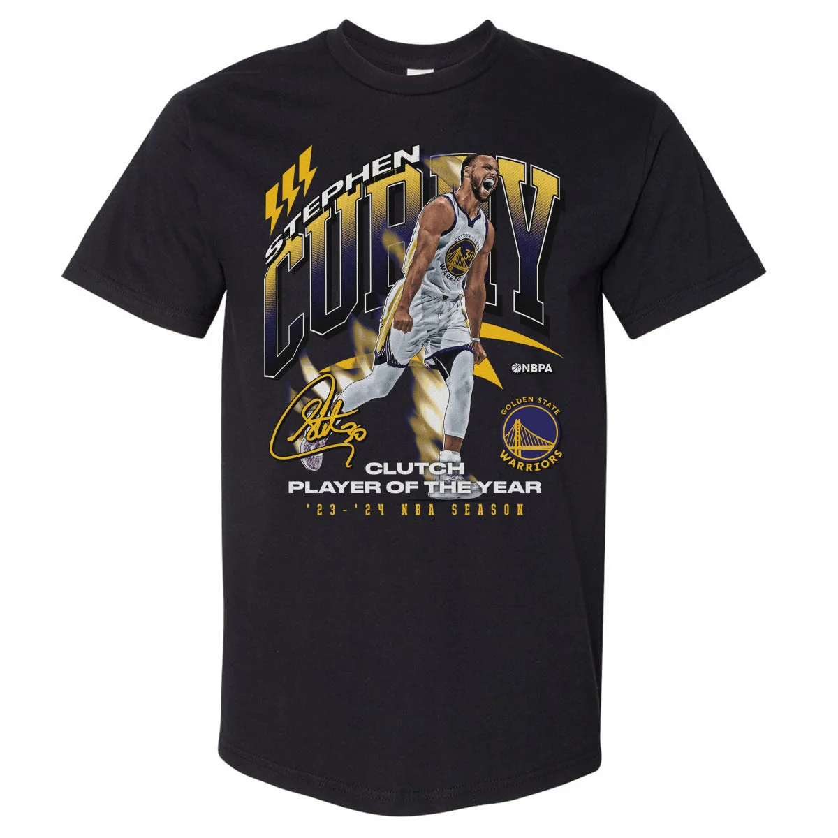 Steph Curry Golden State Warriors 2024 NBA Clutch Player Award WHT sold by 500 Level