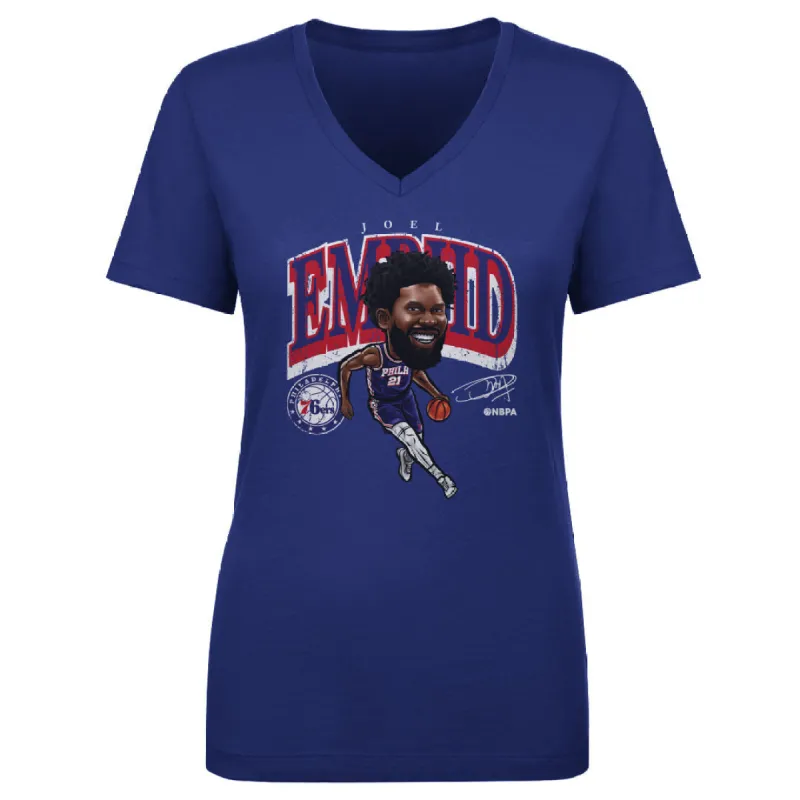 Joel Embiid Philadelphia 76ers Cartoon WHT sold by 500 Level