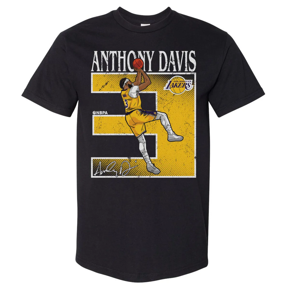 Anthony Davis Los Angeles Lakers Number WHT sold by 500 Level