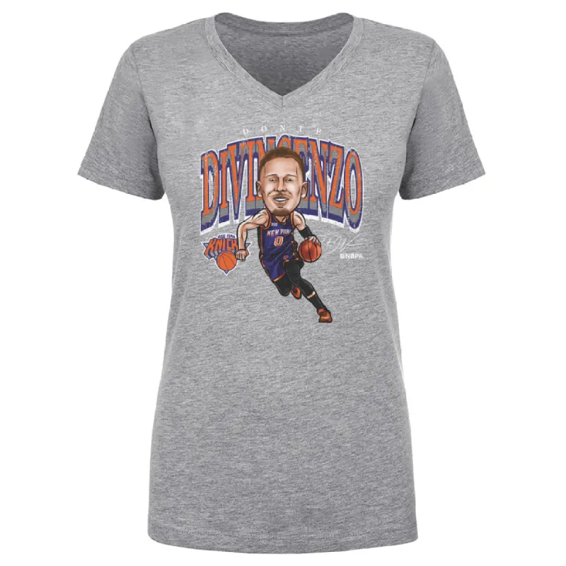 Donte DiVincenzo New York Knicks Cartoon WHT made by 500 Level