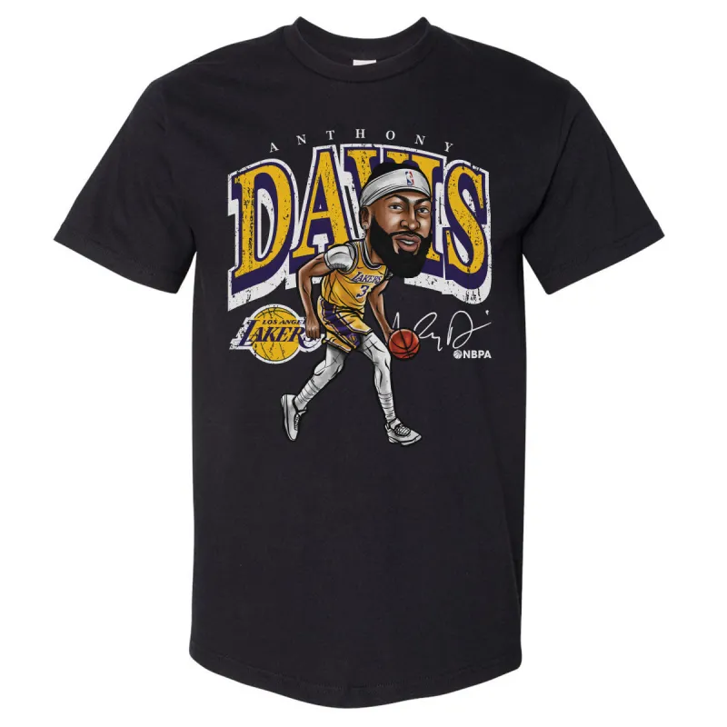 Anthony Davis Los Angeles Lakers Cartoon WHT made by 500 Level