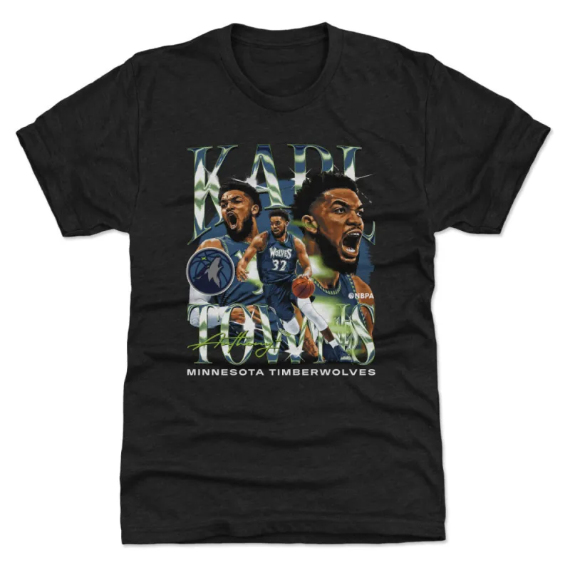 Karl-Anthony Towns Minnesota Timberwolves Vintage WHT made by 500 Level