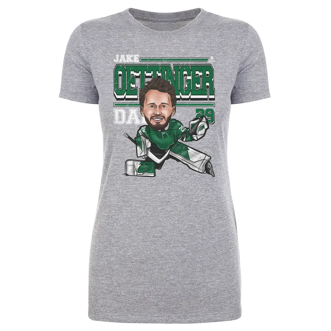 Jake Oettinger Dallas Cartoon WHT sold by 500 Level