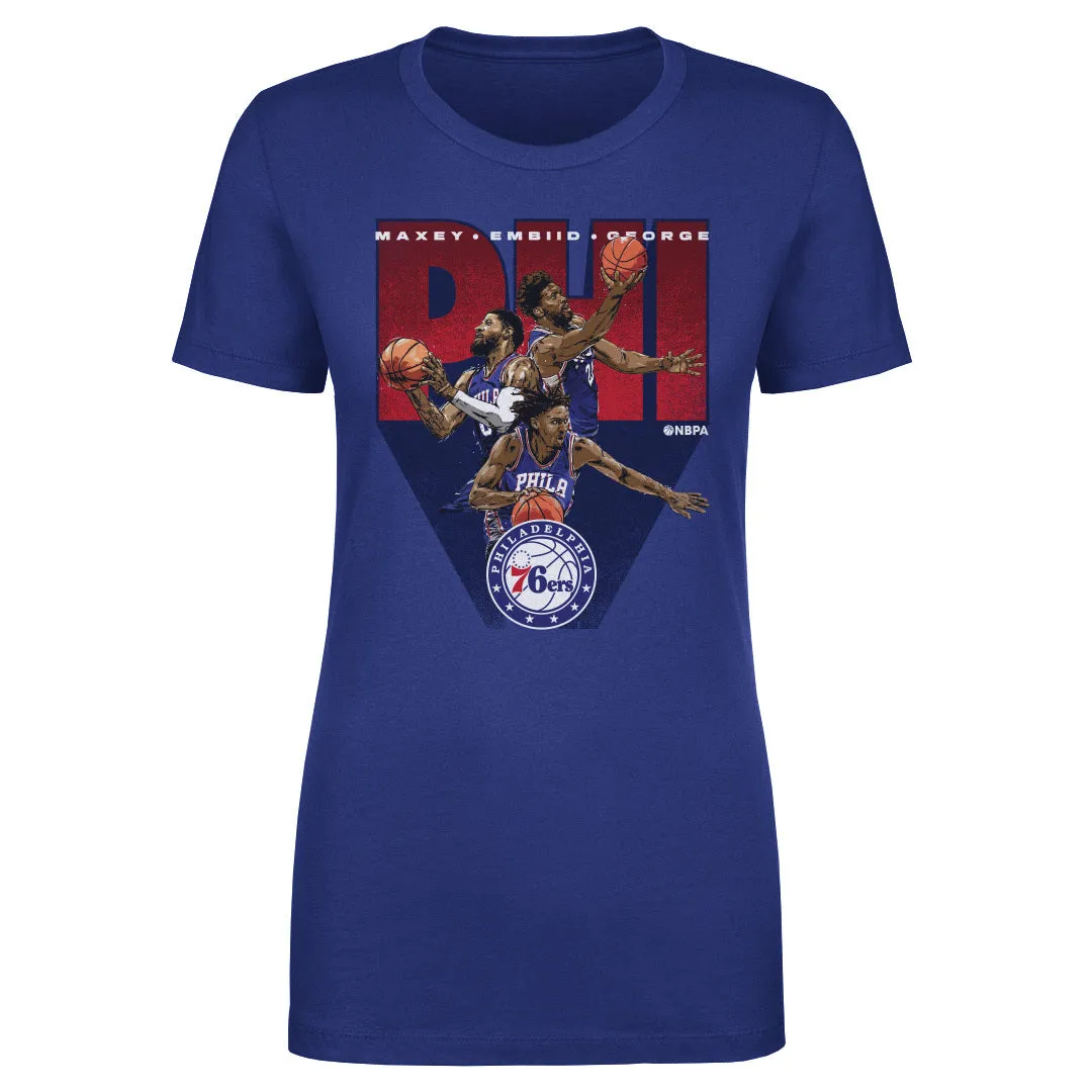Joel Embiid Tyrese Maxey & Paul George Philadelphia 76ers Trio WHT sold by 500 Level product image thumbnail 2