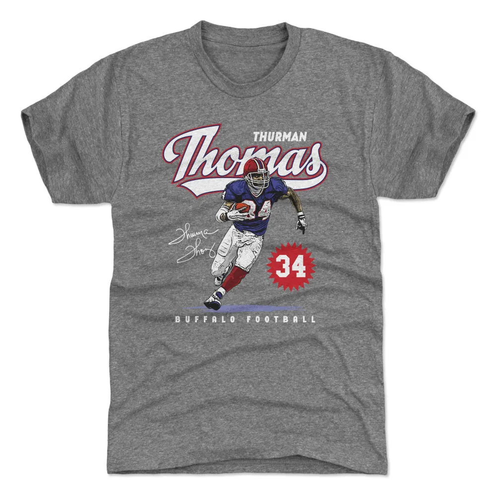 Thurman Thomas Buffalo Vintage Script WHT sold by 500 Level