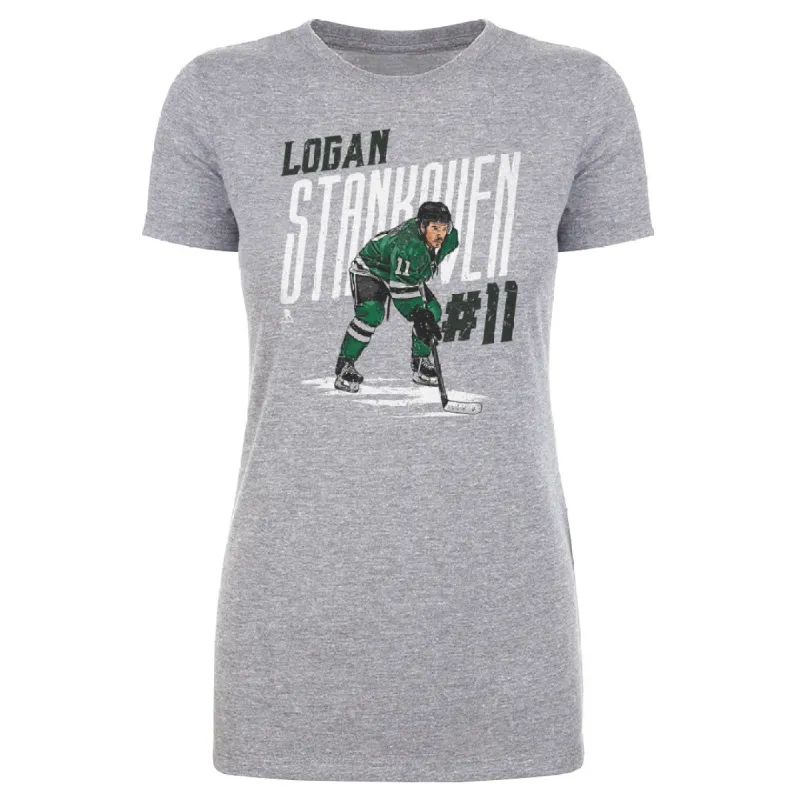 Logan Stankoven Dallas Player Name WHT sold by 500 Level