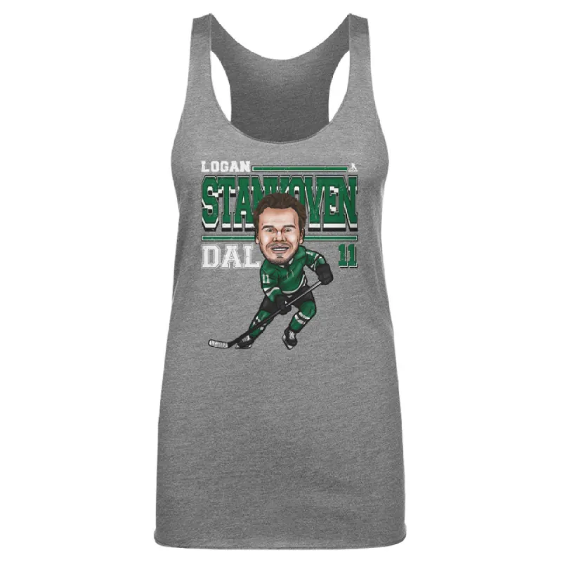 Logan Stankoven Dallas Cartoon WHT sold by 500 Level