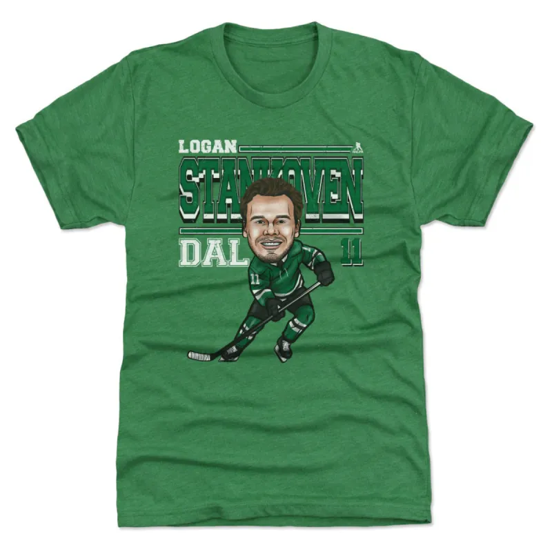 Logan Stankoven Dallas Cartoon WHT sold by 500 Level