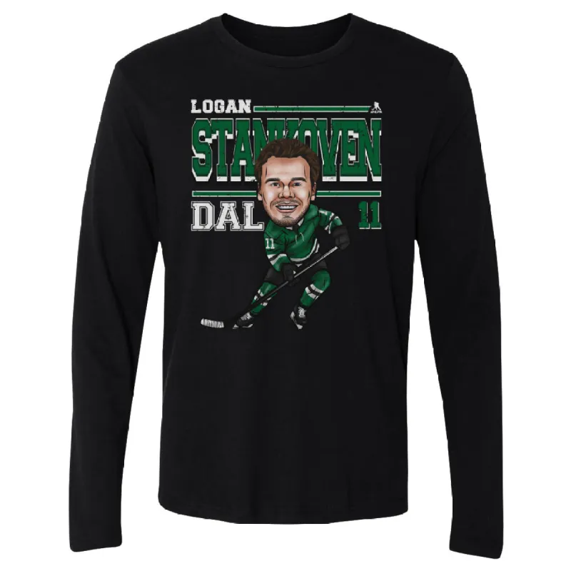 Logan Stankoven Dallas Cartoon WHT sold by 500 Level
