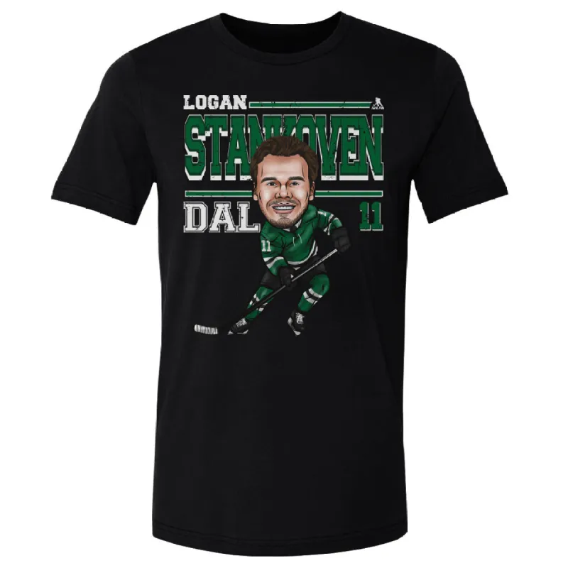 Logan Stankoven Dallas Cartoon WHT sold by 500 Level