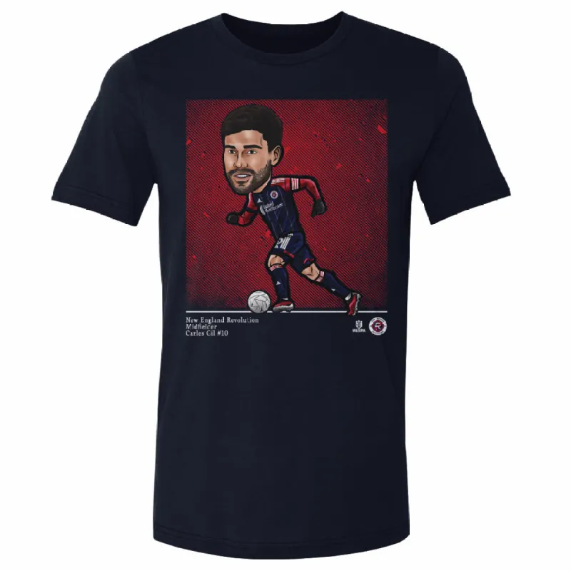 Carles Gil New England Revolution Cartoon WHT sold by 500 Level